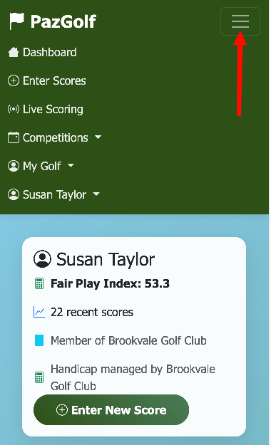PLACEHOLDER: Expanded navigation menu showing all options