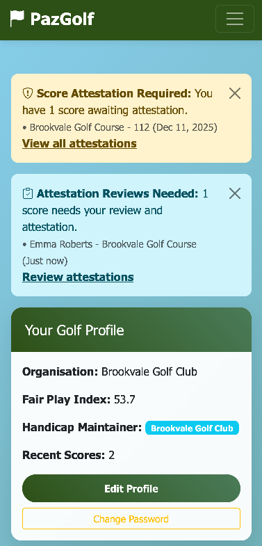 PLACEHOLDER: Dashboard showing attestation notification